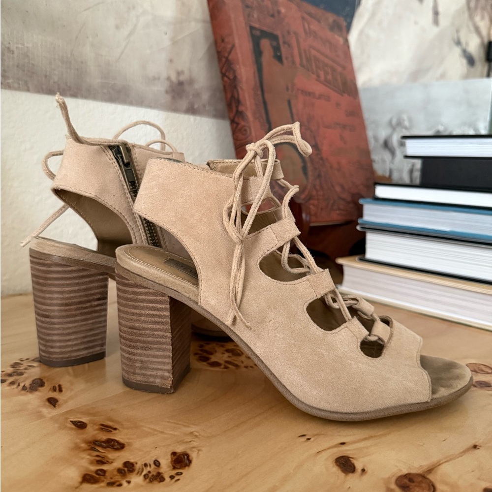 Steve Madden Tan Women's Chunky Heeled Sandals